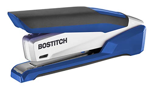 Book Cover Bostitch InPower Spring-Powered Premium Desktop Stapler - One Finger, No Effort, Blue/Silver (1118)