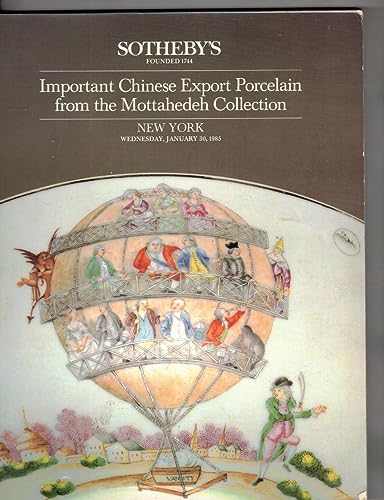 Important Chinese Export Porcelain from the Mottahedeh Collection: New York, January 30, 1985 (Sale 5281)