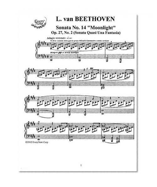 Sonata No. 14 "Moonlight" Op. 27, No. 2: Instantly download and print sheet music