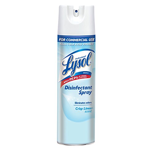 Book Cover Professional Lysol Disinfectant Spray, Crisp Linen, 19oz