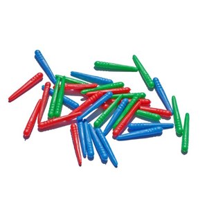 WE Games 36 Standard Plastic Cribbage Pegs w/ a Tapered Design in 3 Colors - Red, Blue & Green