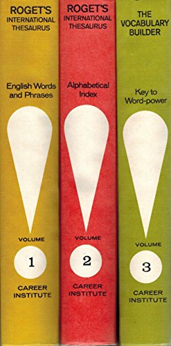 Roget's International Thesaurus and Vocabulary Builder : A Complete Volume Word Reference Set, English Words and Phrases, Alphabetical Index, the Vocabulary Builder Key to Word-Power [3 Hardback Books Set Third / 3rd Edition with Slipcase]