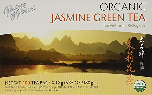 Book Cover Prince of Peace Organic Green Tea Jasmine, 100 Count