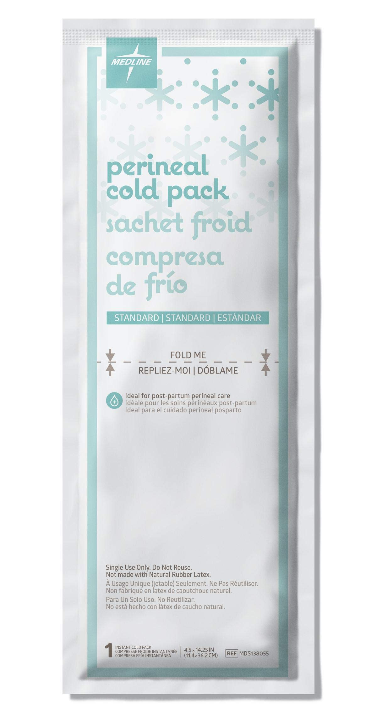 Book Cover Medline Perineal Cold Packs for Postpartum Care (24 Count) Each Absorbent Pad is 4.5