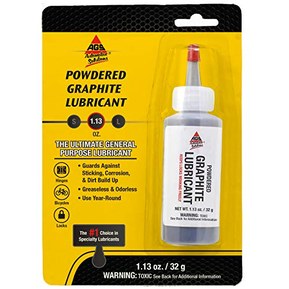 AGS Automotive Solutions Powdered Graphite Lubricant, Greaseless, Odorless - 1.13 ounces, 32 grams, Dry Graphite Lubrication, Ideal for Trigger Mechanisms, Fishing Reels, and more