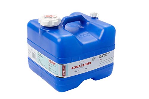 Reliance Products Aqua-Tainer 4 Gallon Rigid Water Container, Blue, 11.3' x 11.0 Inch x 10.8 Inch