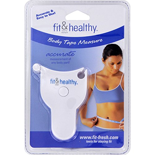 Fit & Fresh Body Tape Measure, Locking Pin and Push-Button Retraction