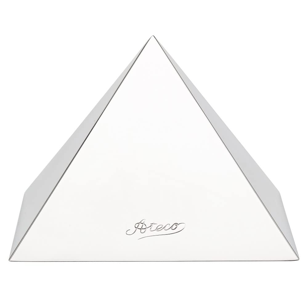 Book Cover Ateco Stainless Steel Large Pyramid Mold, 4.75 by 3.25-Inches High Single Mold Large Pyramid