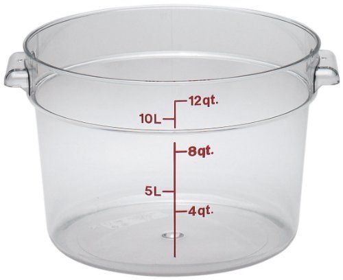 Book Cover Cambro RFSCW12135 Round Storage Container, 12 quart, Clear