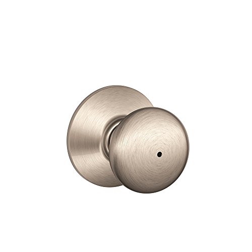 Book Cover Schlage F40PLY619 Plymouth Privacy Knob, Satin Nickel