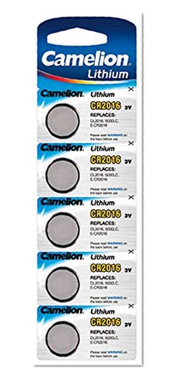 CAMELION - Lot de 5 piles bouton lithium CR2016 3V