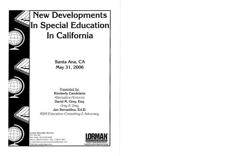 New Developments In Special Education