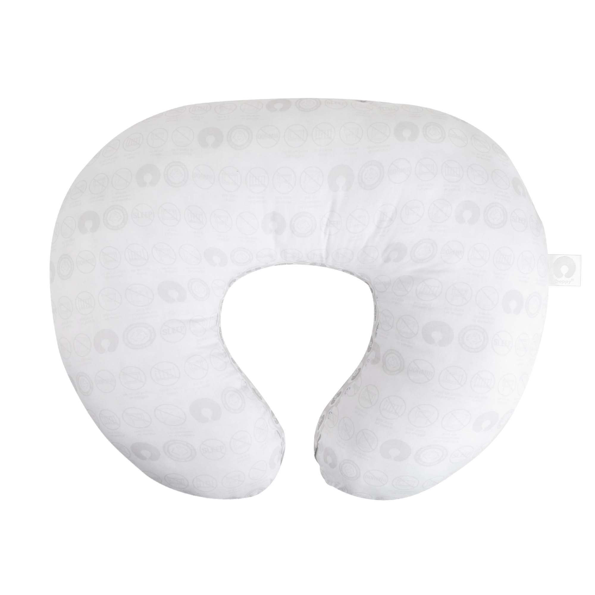 Book Cover Boppy Bare Naked Original Support Nursing Pillow, Ergonomic Breastfeeding, Bottle Feeding and Bonding, with Firm Hypoallergenic Fiber Fill, Support Only Covers Sold Separately White