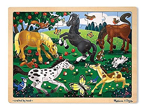 Melissa & Doug 48pc Wooden Jigsaw Puzzle - Frolicking Horses