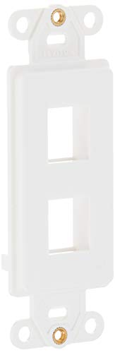 Leviton 41642-W QuickPort Decora Insert, 2-Port, White