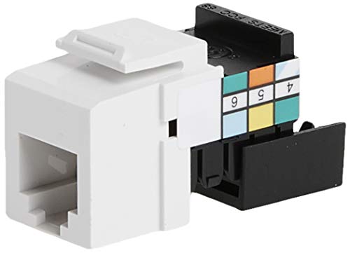 Leviton Voice Grade QuickPort Connector, 41106-RW6, White