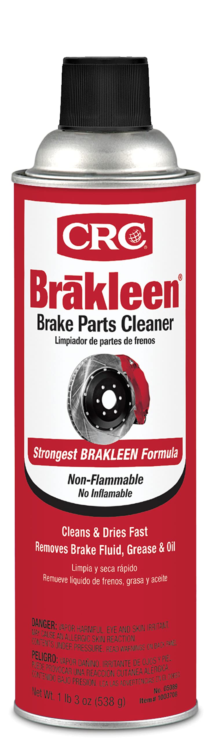Book Cover CRC BRAKLEEN Brake Parts Cleaner - Non-Flammable -1lb 3 Oz (05089) 1 lb 3 Oz 1 Pack