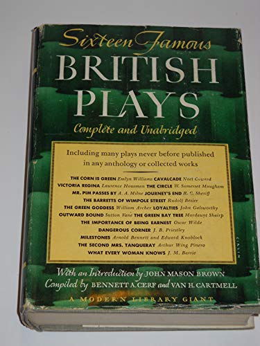 Sixteen Famous British Plays (Modern Library Giant, 63.1)