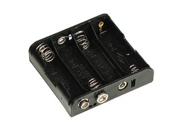 Philmore Battery Holder for (4) AA with Standard Snap Connector : BH341