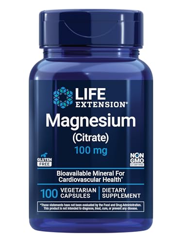 Life Extension Europe Magnesium Citrate Capsules, 160 mg, 100-Count
