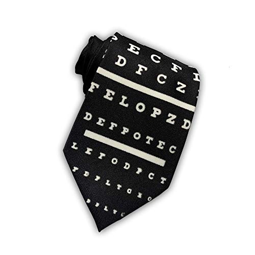 Three Rooker Eye Chart Tie - Black Polyester