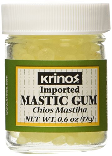 Krinos Greek Mastic Gum: Rich History, Piney Flavor, Culinary Treasure | Chios Island PDO Product, 17g jar