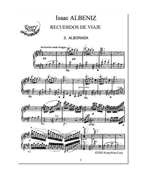 Albeniz Recuerdos de Viaje 2. Leyenda - Barcarola: Instantly download and print sheet music