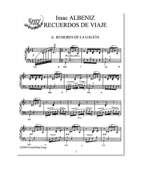 Albeniz Recuerdos de Viaje 7. En La Playa: Instantly download and print sheet music
