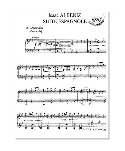 Albeniz Suite Espagnole: 2. Cataluna (Curranda): Instantly download and print sheet music