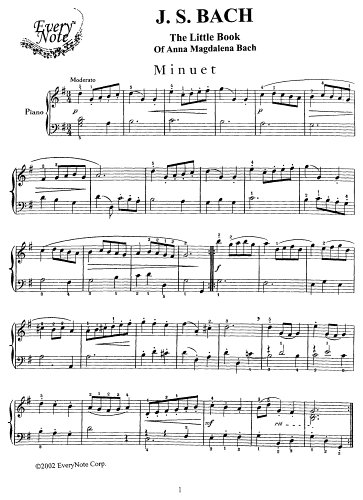 Bach J.S. The Little Book of Anna Magdalena Bach: Instantly download and print sheet music