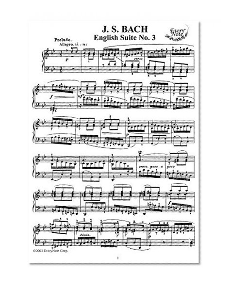Bach J.S. English Suite No. 3 in G Minor: Instantly download and print sheet music