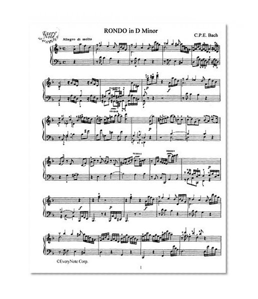 Bach C.P.E. Rondo in D Minor: Instantly download and print sheet music