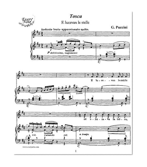 Puccini: Tosca - E lucevan le stelle - Cavaradossi, tenor: Instantly download and print sheet music