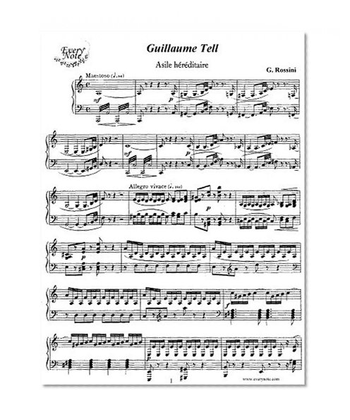 Rossini: Guillaume Tell - Asile hereditaire - Arnold, tenor: Instantly download and print sheet music
