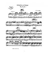 Bach C.P.E. Sonata in G Major: Instantly download and print sheet music