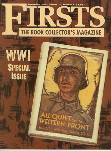 Firsts The Book Collectors Magazine September 2002 WWI Speical Issue, The Prose Writings of Siegfried Sassoon, Saki/H H Munro (Vol. 12, No. 7)