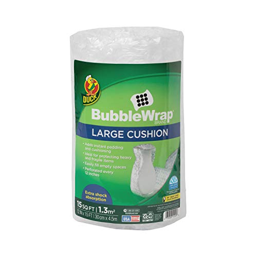 Book Cover Duck Brand Large Bubble Wrap Roll, 5/16