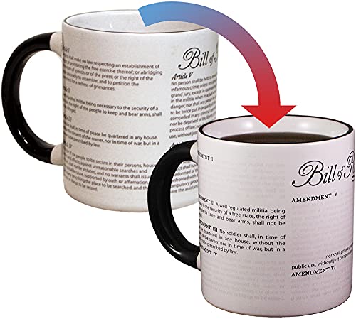 Book Cover Disappearing Civil Liberties Coffee Mug - Add Hot Water and Watch Your Civil Liberties Disappear Before Yours Eyes - Comes in a Fun Gift Box