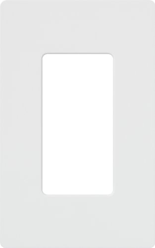 Lutron Claro Light Switch Cover Plate, 1 Gang Wallplate, for Decorator Light Switches, Rocker Light Switch Cover, Outlet Cover, Screwless Switch Plate Cover, Gloss, CW-1-WH-96, White, 96 Pack