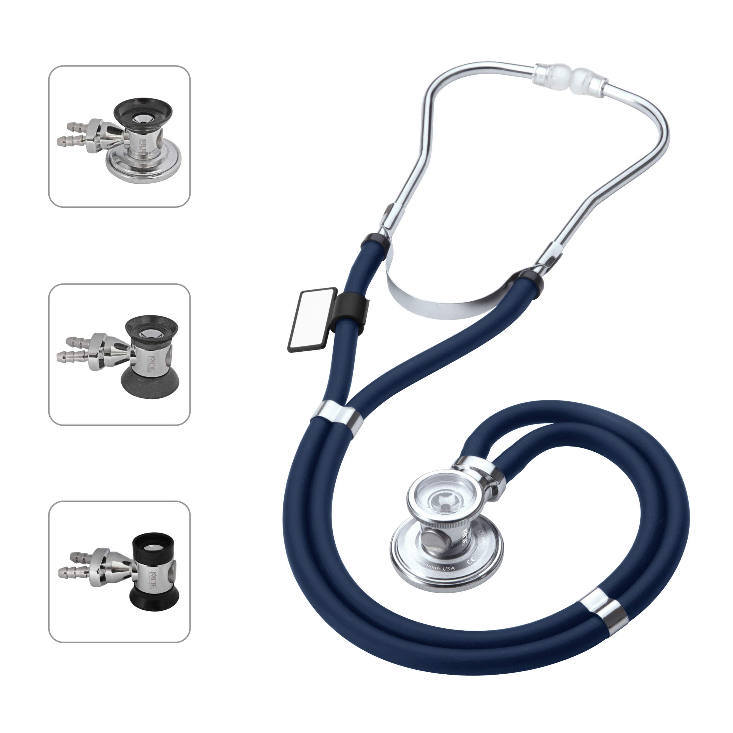 Book Cover MDF Sprague Rappaport Dual Head Stethoscope with Adult, Pediatric, and Infant Convertible chestpiece - (MDF767) (Navy Blue (Abyss)