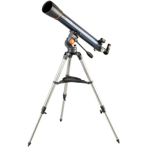 Celestron – AstroMaster 90AZ Telescope – Refractor Telescope – Fully-Coated Glass Optics – Adjustable-Height Tripod – Bonus Astronomy Software Package