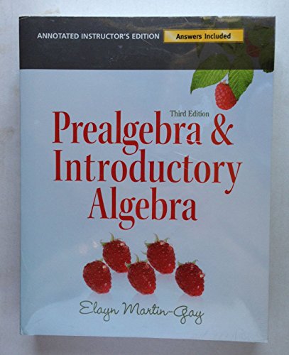 Prealgebra and Introductory Algebra, ANNOTATED INSTRUCTOR'S EDITION, 2ND, pb, 2007