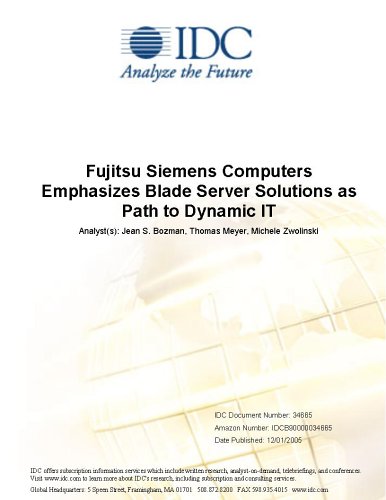 Fujitsu Siemens Computers Emphasizes Blade Server Solutions as Path to Dynamic IT