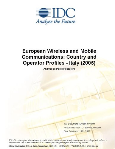 European Wireless and Mobile Communications: Country and Operator Profiles - Italy (2005)