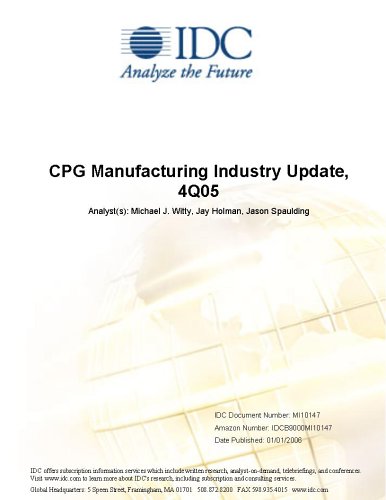CPG Manufacturing Industry Update, 4Q05