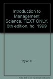 Introduction to Management Science, TEXT ONLY, 6th edition, hc, 1999