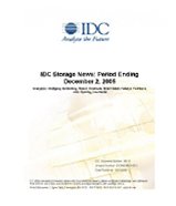 IDC Storage News: Period Ending December 2, 2005
