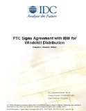 PTC Signs Agreement with IBM for Windchill Distribution