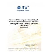 Advanced Planning and Scheduling for Logistics Service Providers: Where is the Payoff? KLM Catering Services Case Study
