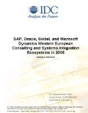 SAP, Oracle, Siebel, and Microsoft Dynamics Western European Consulting and Systems Integration Ecosystems in 2005